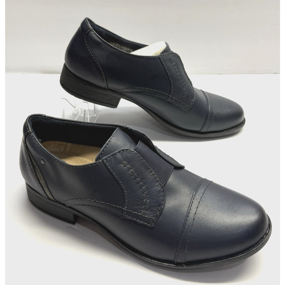 Earth Origins Navigate Nate Women's Navy Blue Loafers Leather Slip-On Size 9 - Picture 1 of 10